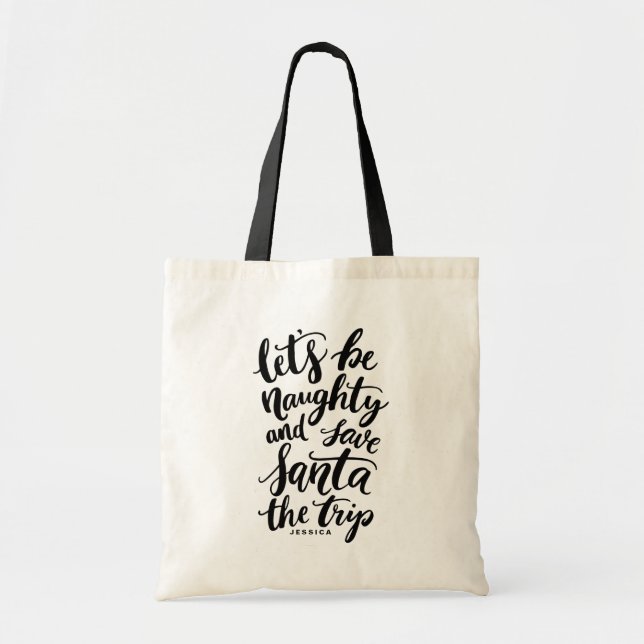 Tote Bag Soyons drôles marqué avec des lettres par main (Devant)