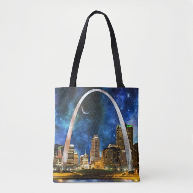 Tote Bag Spacey St. Louis Skyline (Devant)