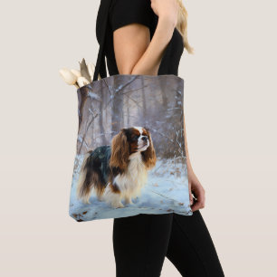 Tote Bag Spaniel Jouet Anglais Noël Qu'il neige