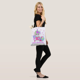 Tote Bag Sparkling Parties scintillant Unicorne Lire Son No