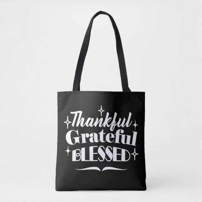 Tote Bag Sparkling Thanksgiving Devis Holiday Design (Devant)