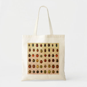 Tote Bag Spécimen de coccinelle vintage Motif Insecte antiq