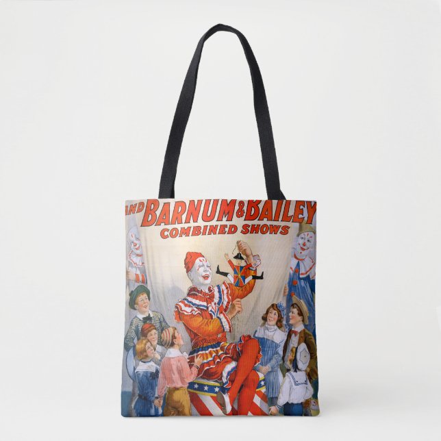 Tote Bag Spectacle vintage de clowns (Devant)