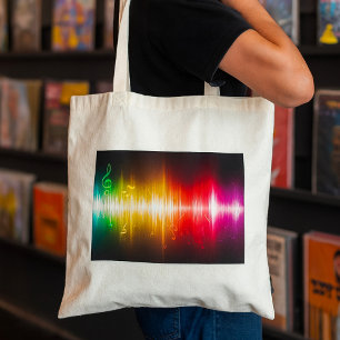 Tote Bag Spectre musical Soundwave Vibrant Audio Visualizer