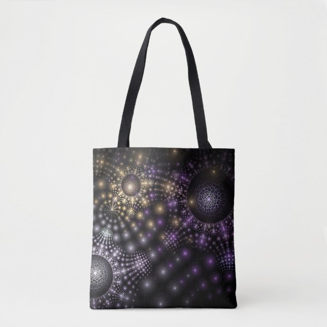 Tote Bag Sphère fractale Art Mandala Universe Jeu d'oreille (Devant)