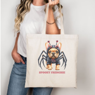 Tote Bag Spider Costume Frenchie Pup Halloween 