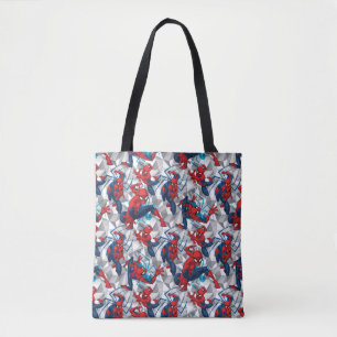 Tote Bag Spider-Man   Motif d'art de caractères géométrique