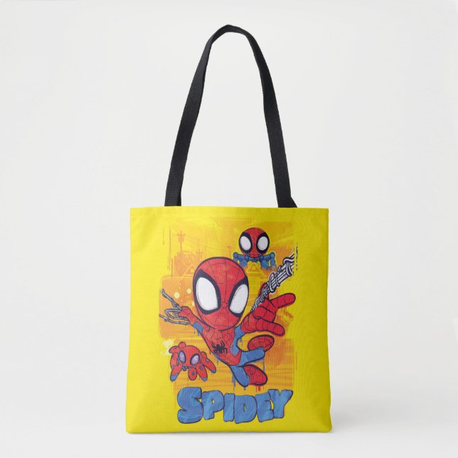 Tote Bag Spidey and TRACE-E Spidey Swing City Sketch Tote B (Devant)