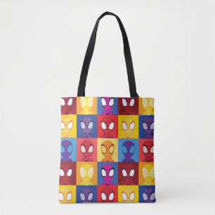 Tote Bag Spidey Color Block Pattern Spidey-Sense