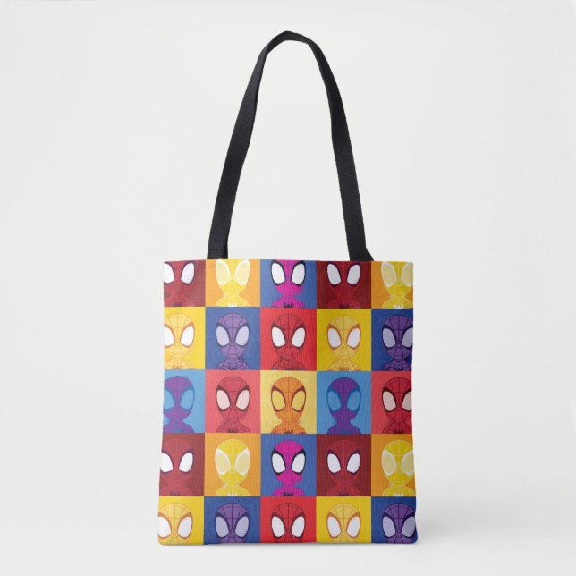 Tote Bag Spidey Color Block Pattern Spidey-Sense (Devant)