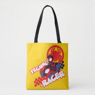 Tote Bag Spin conduisant son Techno-Racer