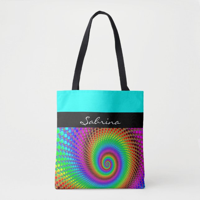Tote Bag Spiral abstrait Fractal (Devant)