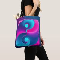 Spiritualité radiante : Yin Yang Vibrant rose et b