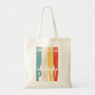 Tote Bag Spokane rétro en détresse WA Pacifique Nord Ouest 