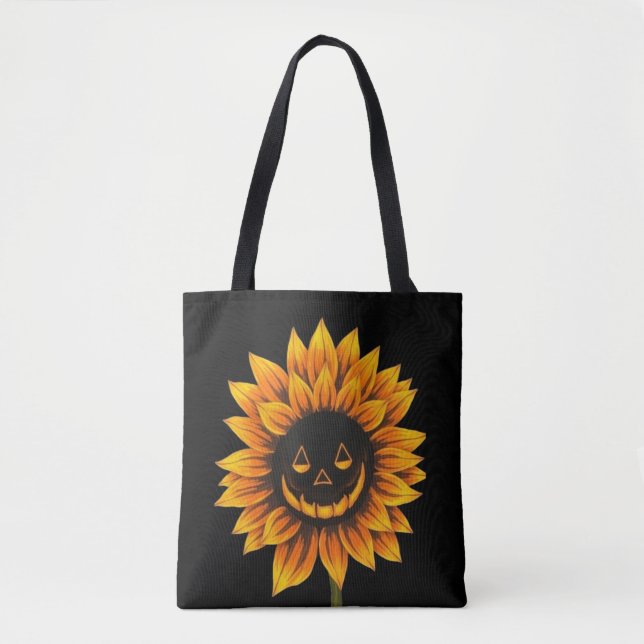 Tote Bag Spooky Sunflower Smile  (Devant)