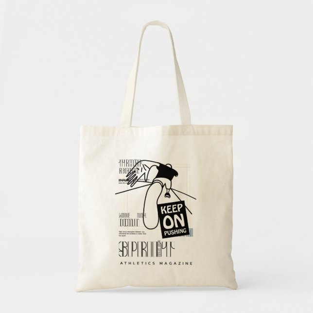 Tote Bag Sport sportif continuer à pousser (Devant)