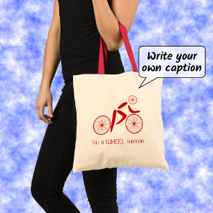 Tote Bag Sports de recyclage drôles de femme de roue