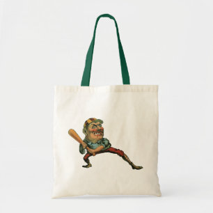 Tote Bag Sports Vintage, Joueur de Baseball en Colère Batte