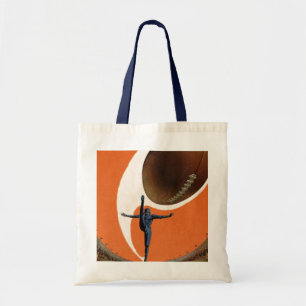 Tote Bag Sports vintages, footballeur qui frappe le ballon