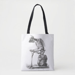 Tote Bag Squelette assis anatomie Illustrisation