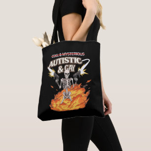 Tote Bag Squelette Autiste et Gay Drôle de Sensibilisation