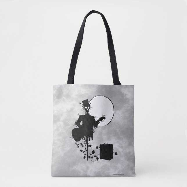 Tote Bag Squelette Guitare Scarecrow Music Band Rocker (Devant)
