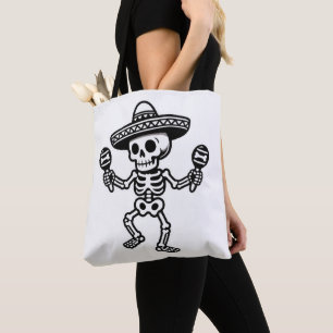 Tote Bag Squelette Mexicain Dançant