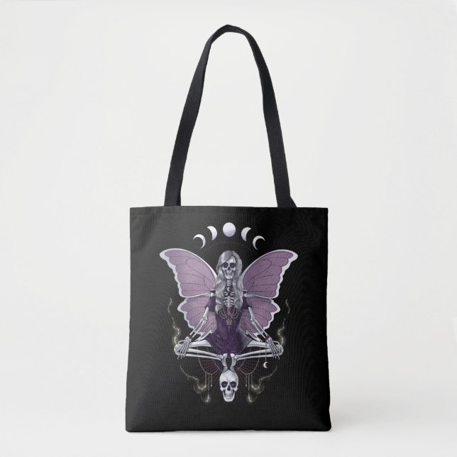 Tote Bag Squelette papillon Goth (Devant)