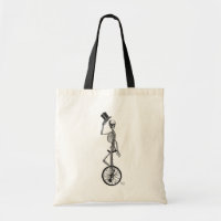 Squelette sur monocycle
