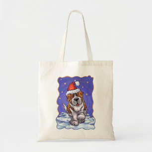 Tote Bag St. Bernard Christmas