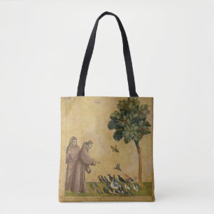 Tote Bag St Francis d'Assisi prêchant aux oiseaux