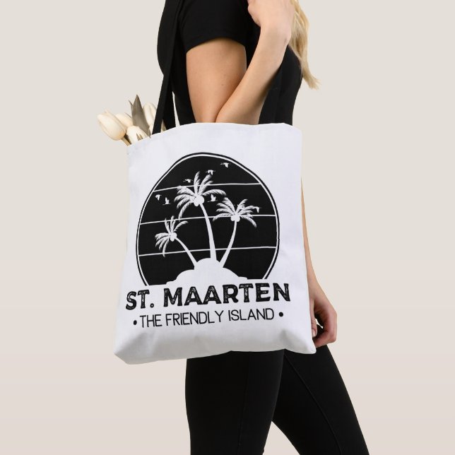 Tote Bag St Martin L'île conviviale Sint Martin (De près)