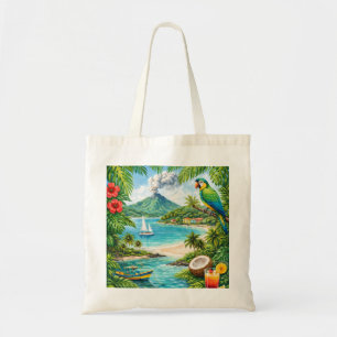Tote Bag St. Vincent et les Grenadines Volcan tropical