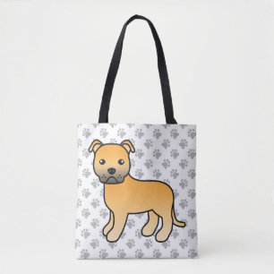 Tote Bag Staffordshire Bull Terrier Faon Chien de Dessin An