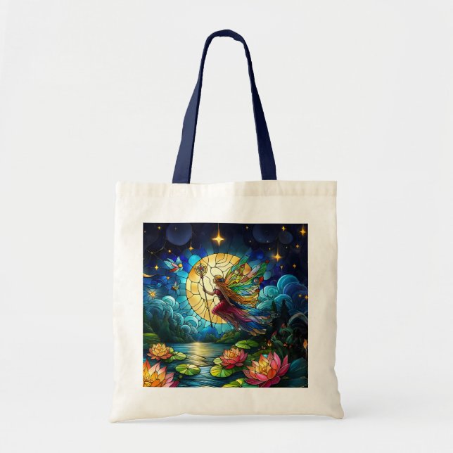 Tote Bag Stained Glass Moonlight Flight Fairy  (Devant)