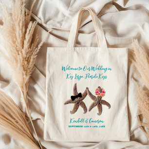 Tote Bag Starfish Couple Mariage Hotel Welcome Fourre-tout