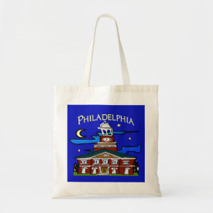 Tote Bag Starry Night Philadelphia Moon