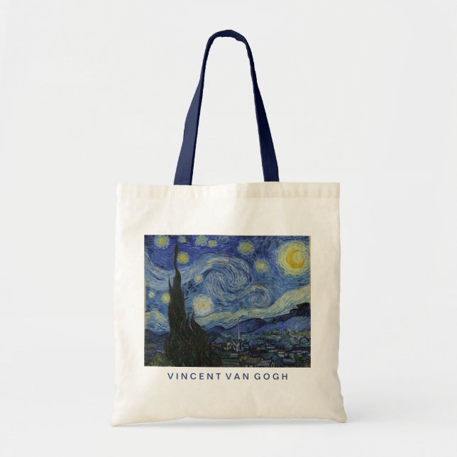 Tote Bag Starry Night Vincent van Gogh Peinture (Devant)