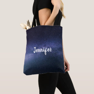 Tote Bag Stars Sky Galaxy Bride Bridesmaid Mariage élégant