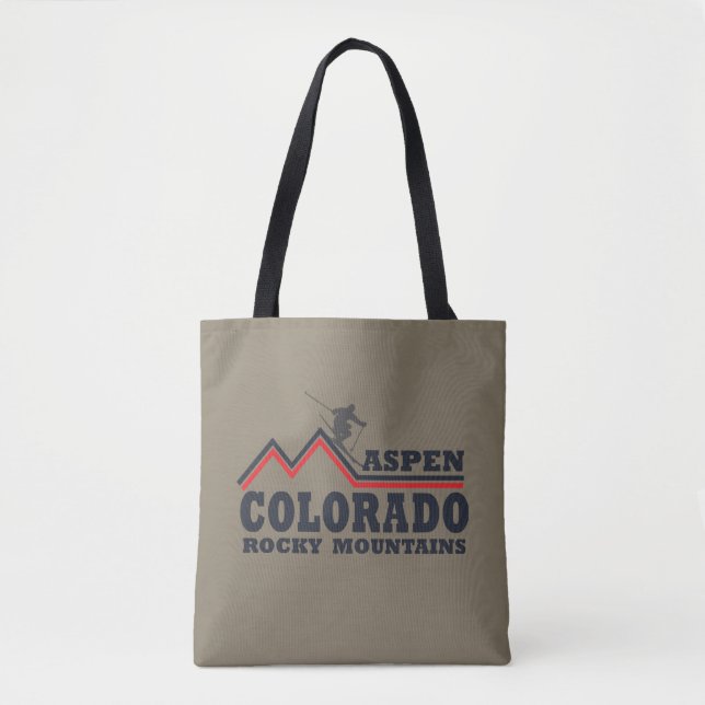 Tote Bag Station de ski d'Aspen Colorado (Devant)