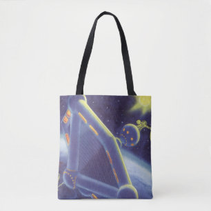 Tote Bag Station spatiale orbitale de science-fiction vinta