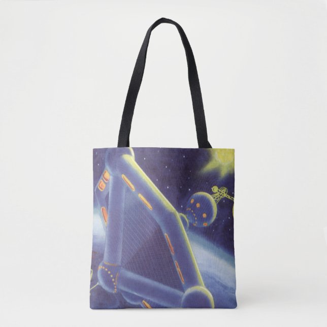 Tote Bag Station spatiale orbitante de science-fiction vint (Devant)