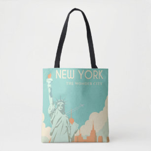 Tote Bag Statue vintage de Liberty New York City Travel