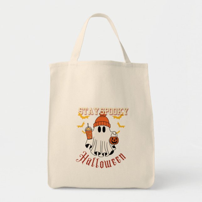 Tote Bag Stay Spooky Ghost Halloween  (Devant)