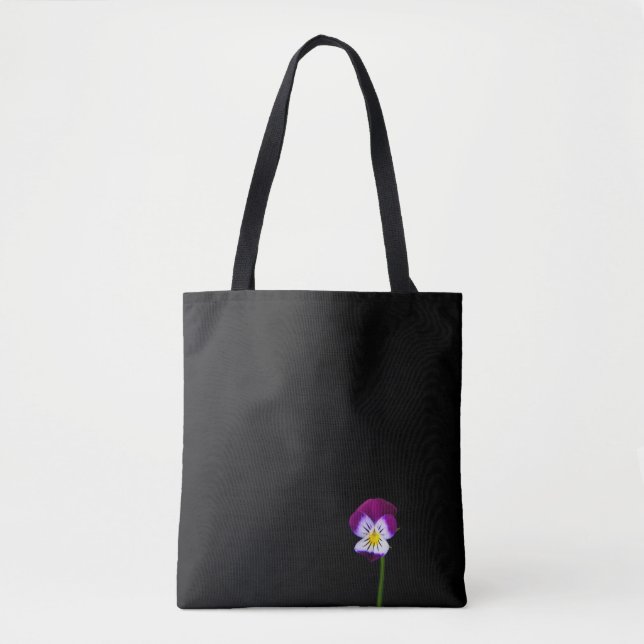 Tote Bag Stcna à fleurs violettes (Devant)