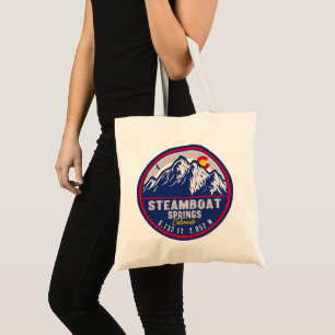 Tote Bag Steamboat Springs Colorado Retro Sunset Souvenirs