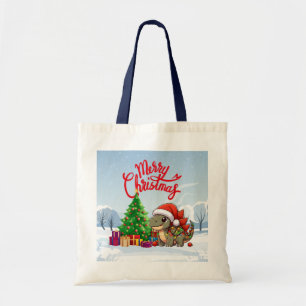 Tote Bag Stegosaurus de Noël pour bébé mignon/Whimsical