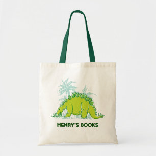 Tote Bag Stégosaurus, dinosaure pour enfants, bibliothèqu
