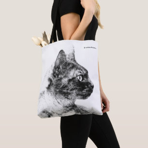 Tote Bag Stella le chat gris