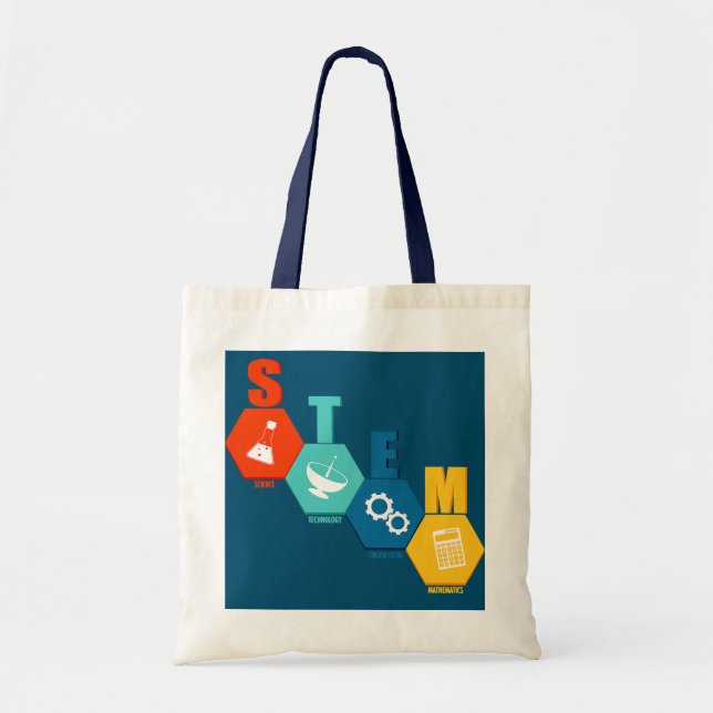 Tote Bag STEM Enseignant Science Technologie Génie Math (Devant)